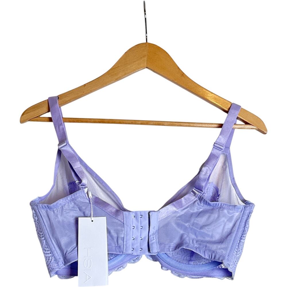 HSIA Lavender Mermaid Scales Lace Underwire Bra Full Coverage Size 34G NWT - Picture 4 of 7